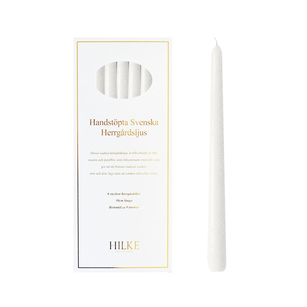 Hilke Collection Herrgårdsljus Pärlvit Glans