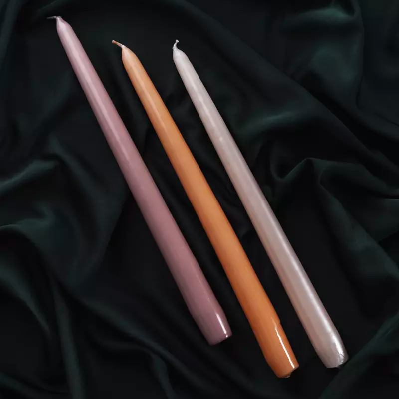Hilke Collection Herrgårdsljus 6-p, Rosa Metallic