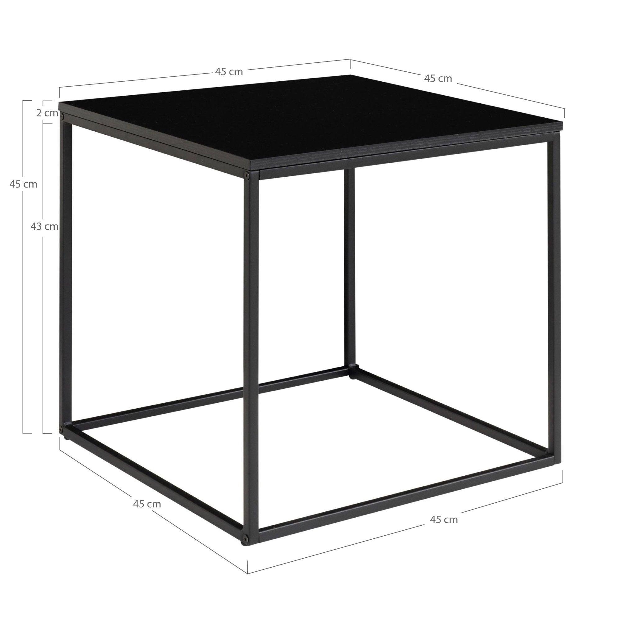 House Nordic Vita Sidobord Svart