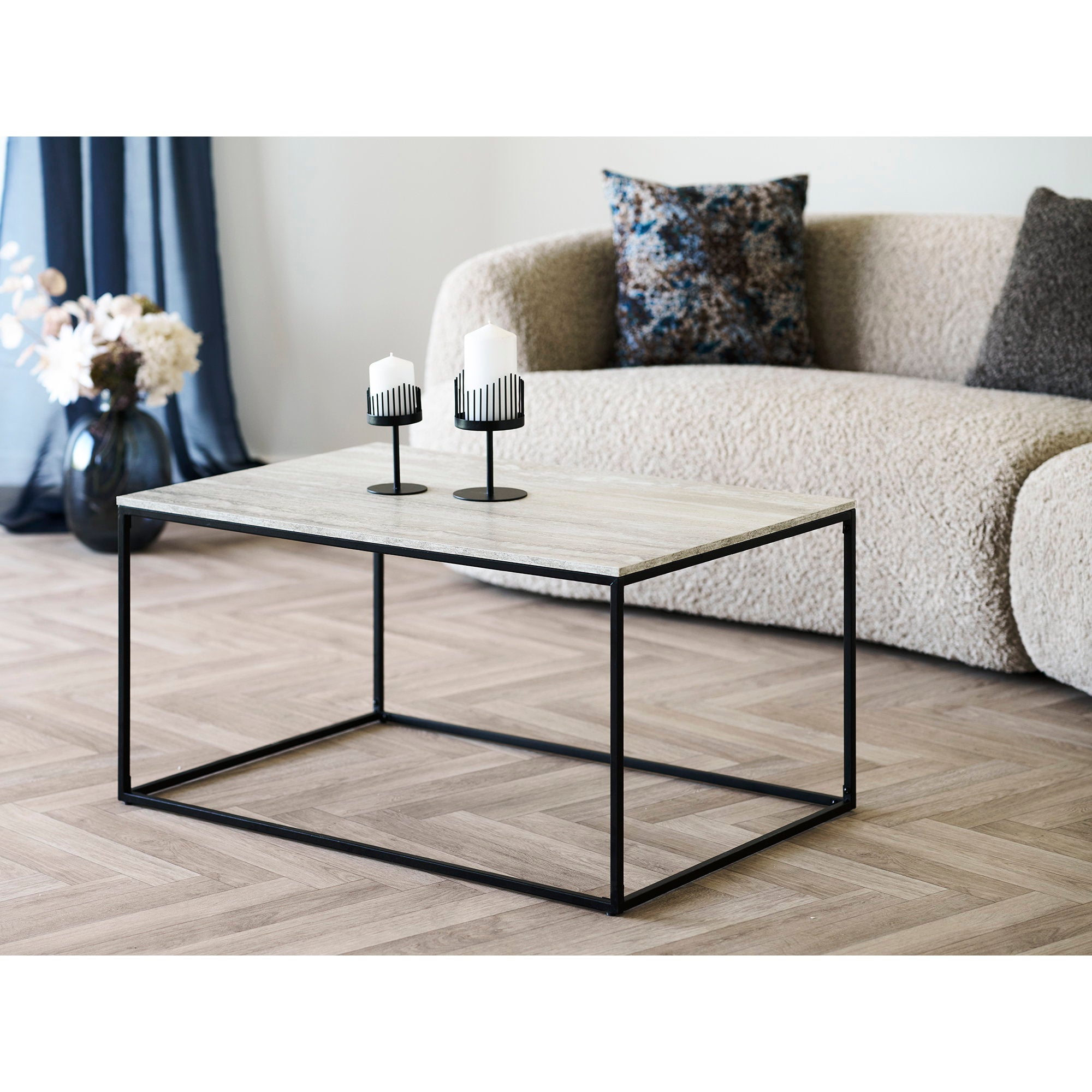 House Nordic Vita Soffbord Svart / Beige