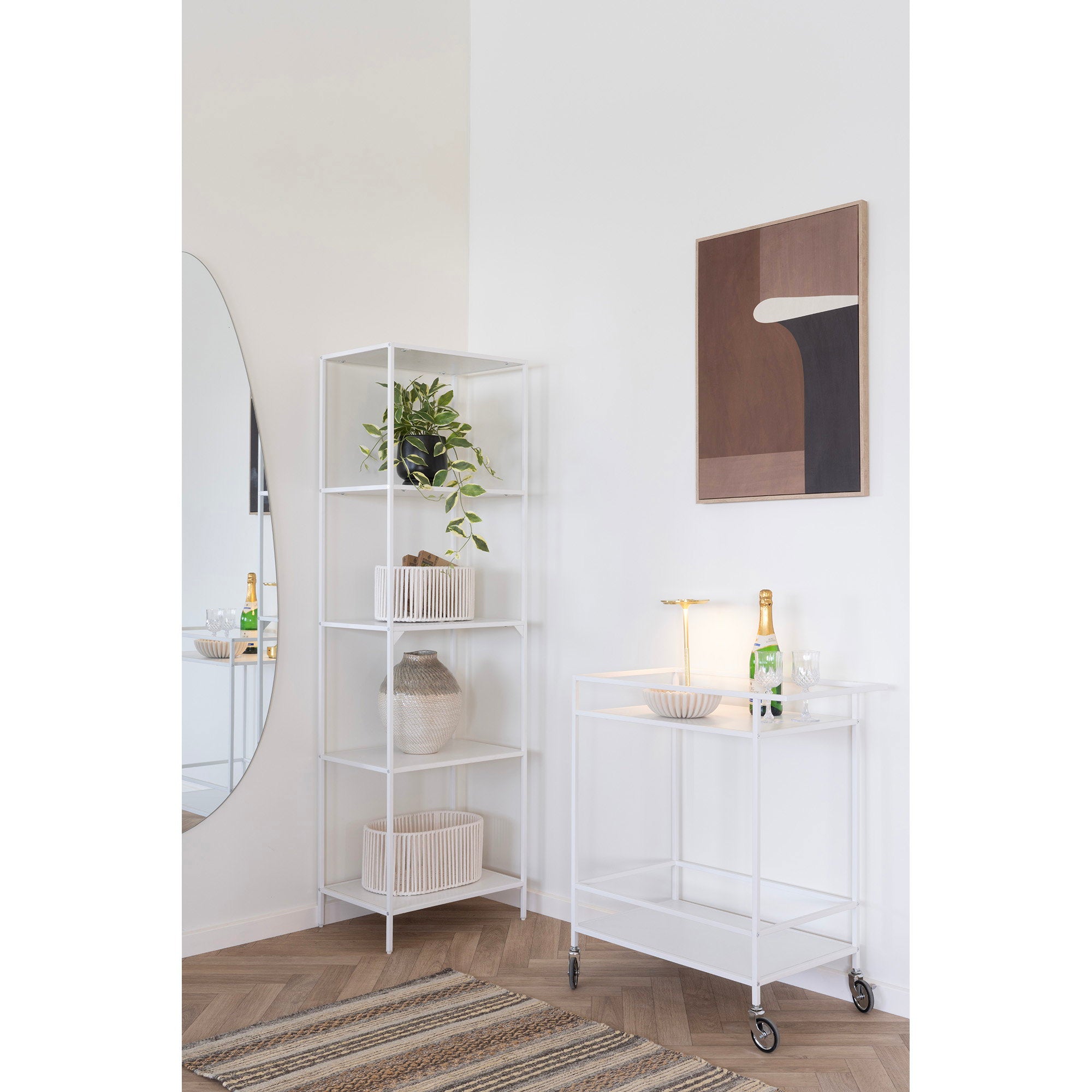 House Nordic Vita Bar Trolley Vit