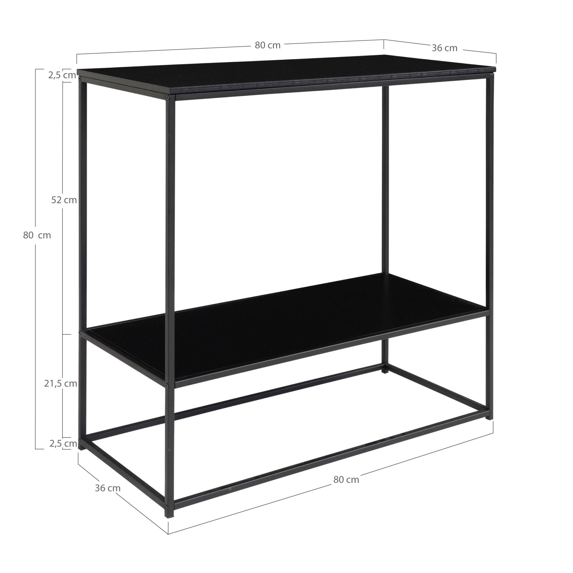 House Nordic Vita Konsolbord Svart