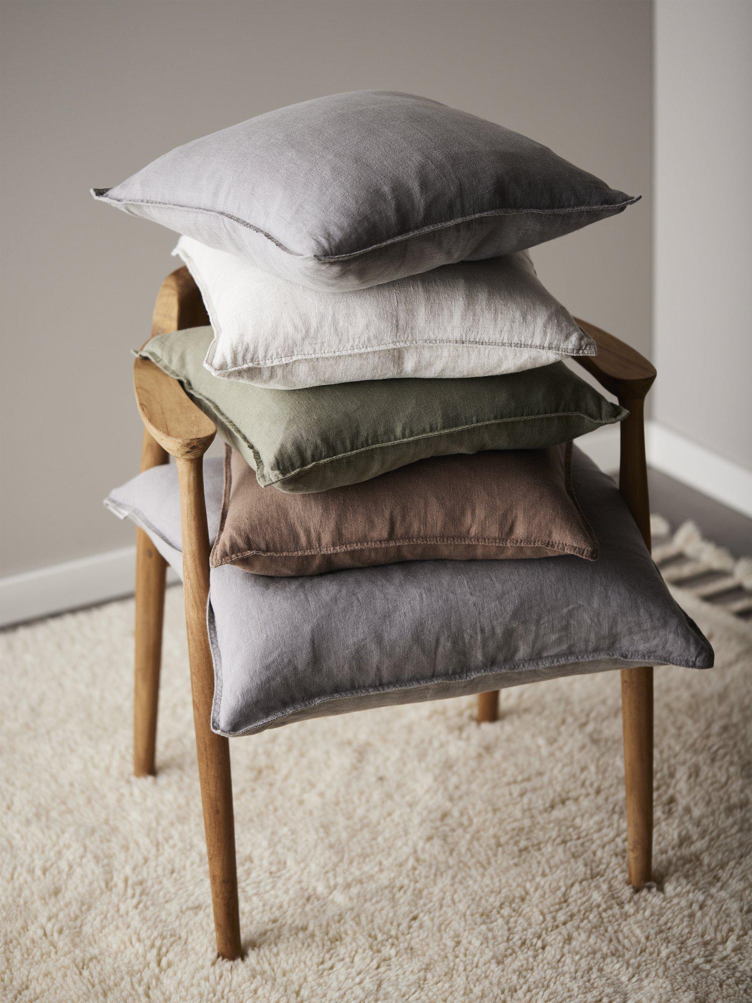 Svanefors Julie Kuddfodral Lin/Vit 45x45cm
