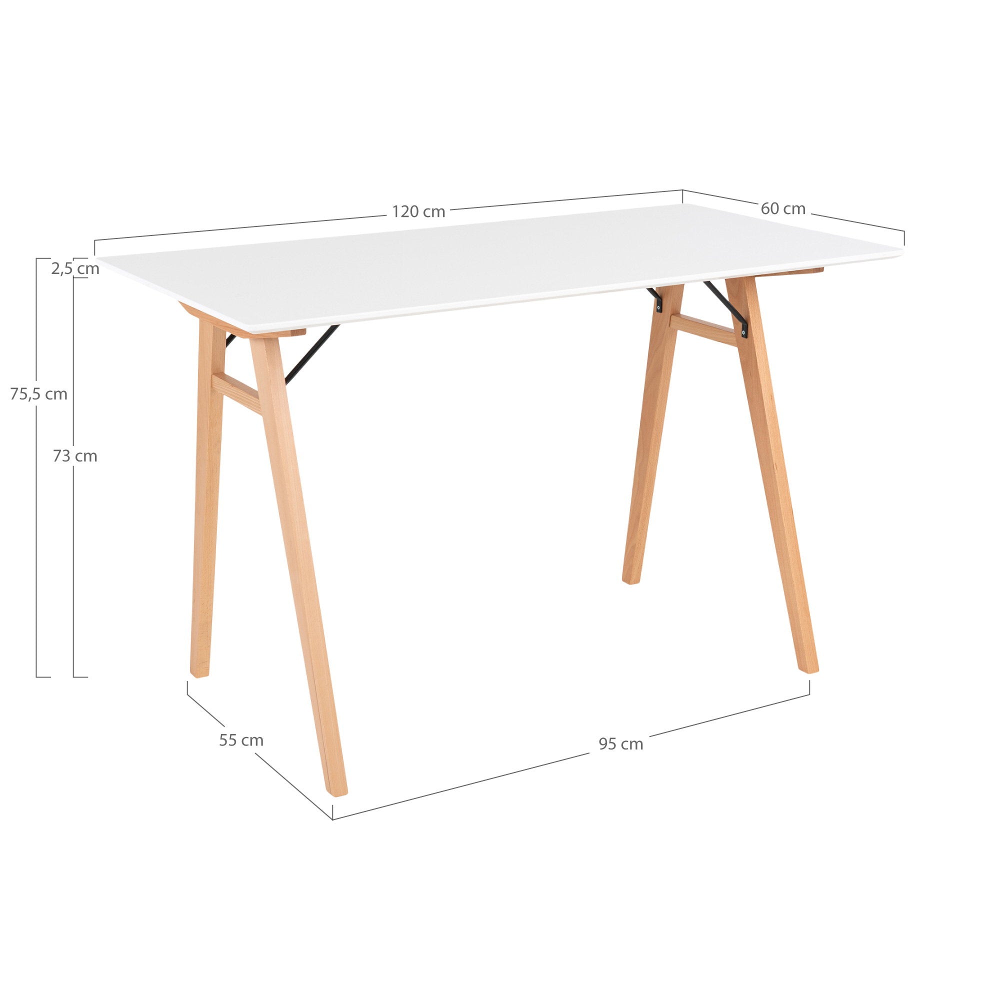 House Nordic Vojens Skrivbord Vit