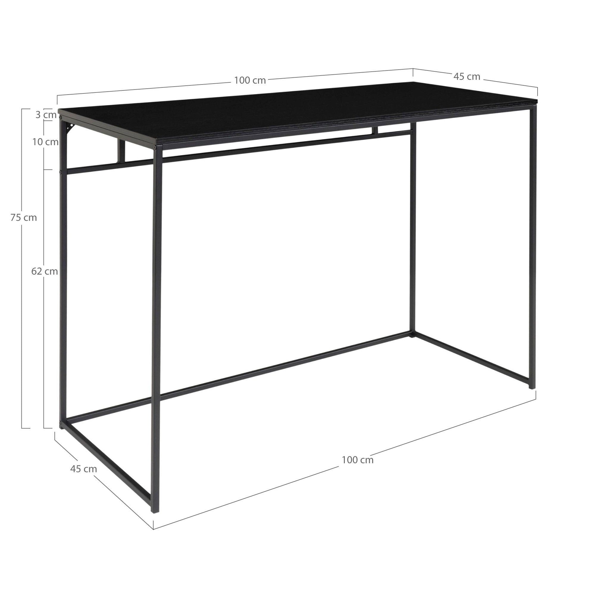 House Nordic Vita Skrivbord Svart