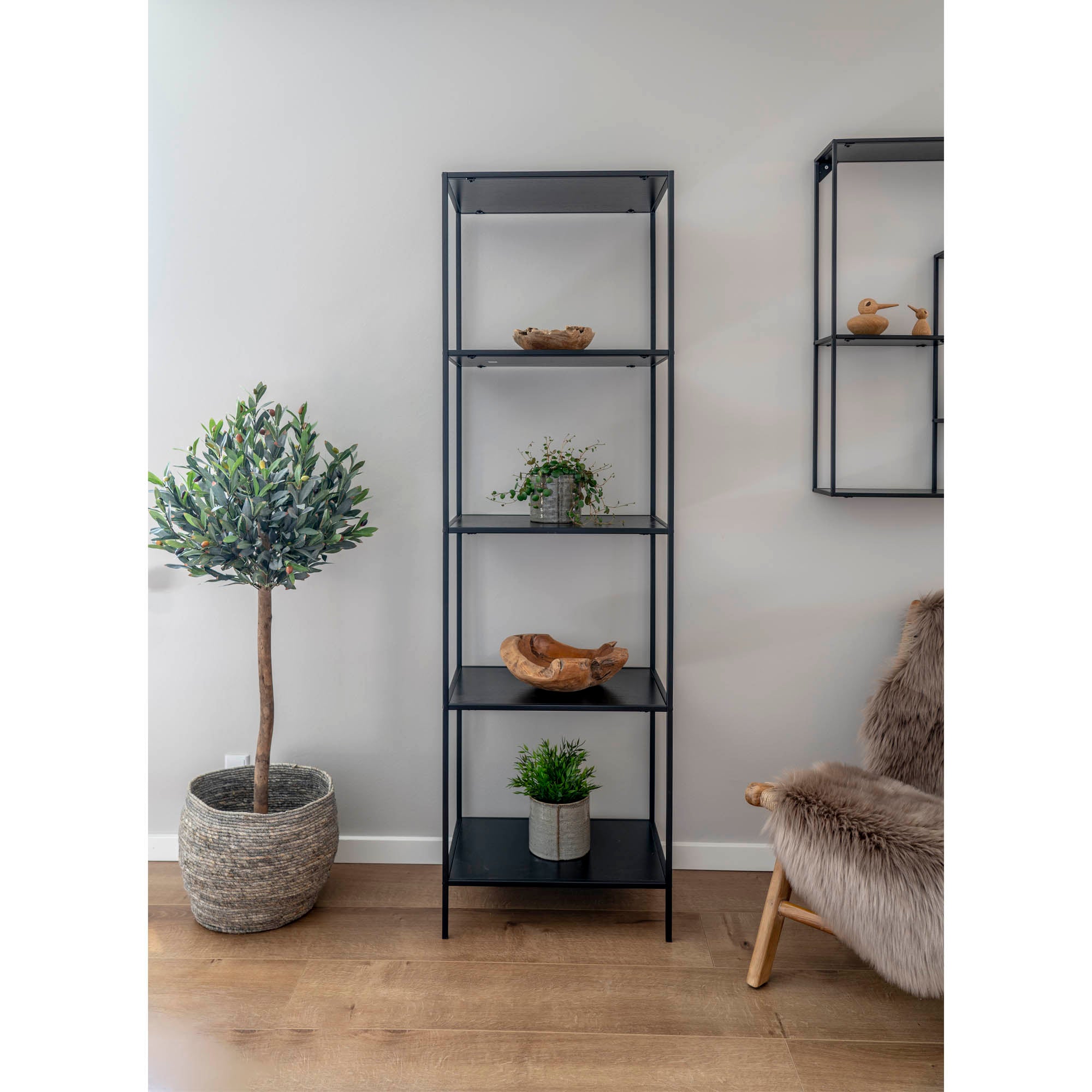 House Nordic Vita Hylla Svart