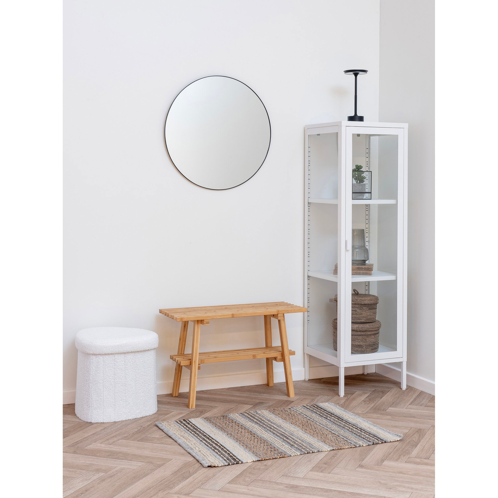 House Nordic Brisbane Slim Display Skåp Vit
