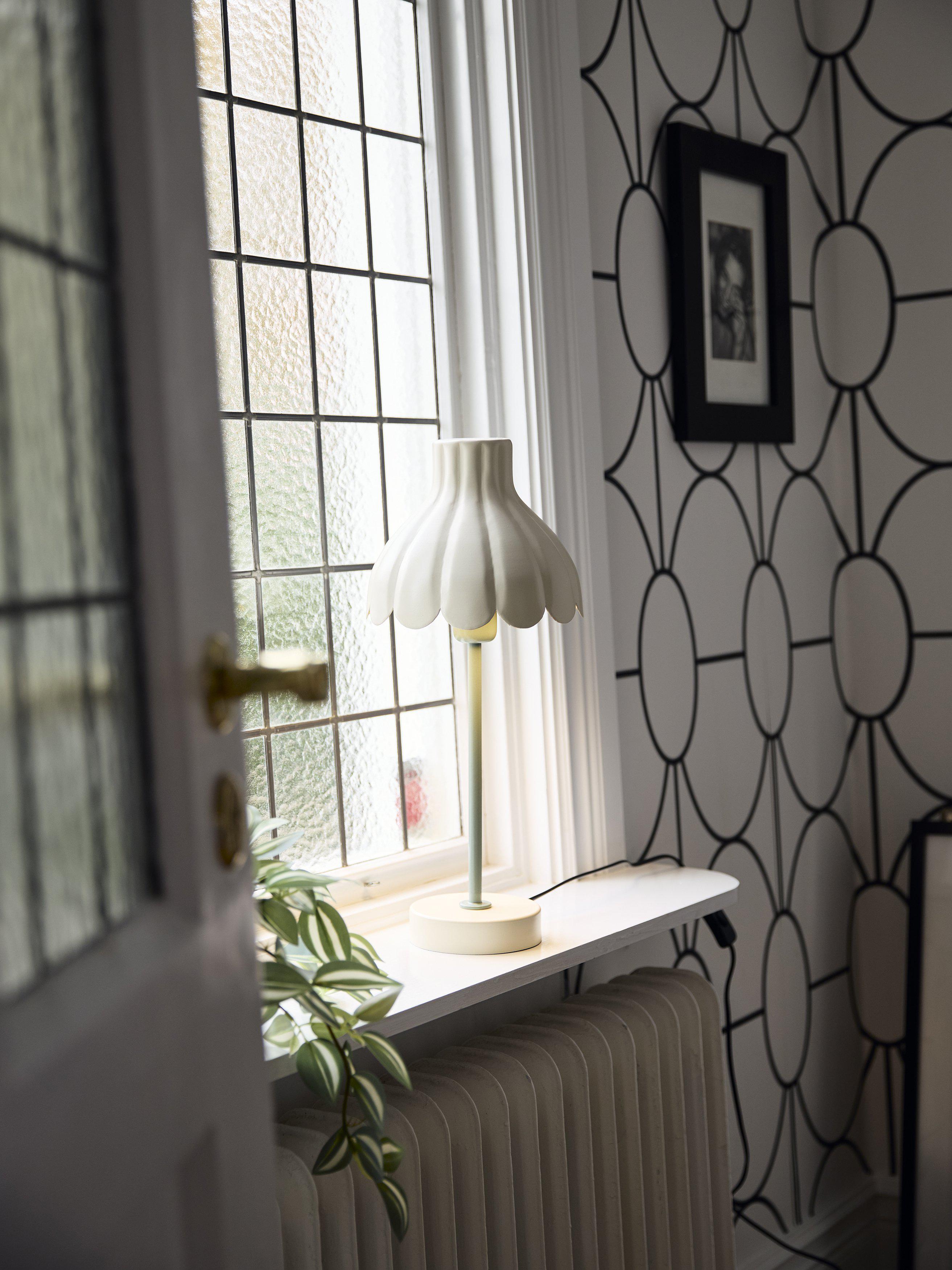 PR Home Wera bordslampa Offwhite/grön 47cm