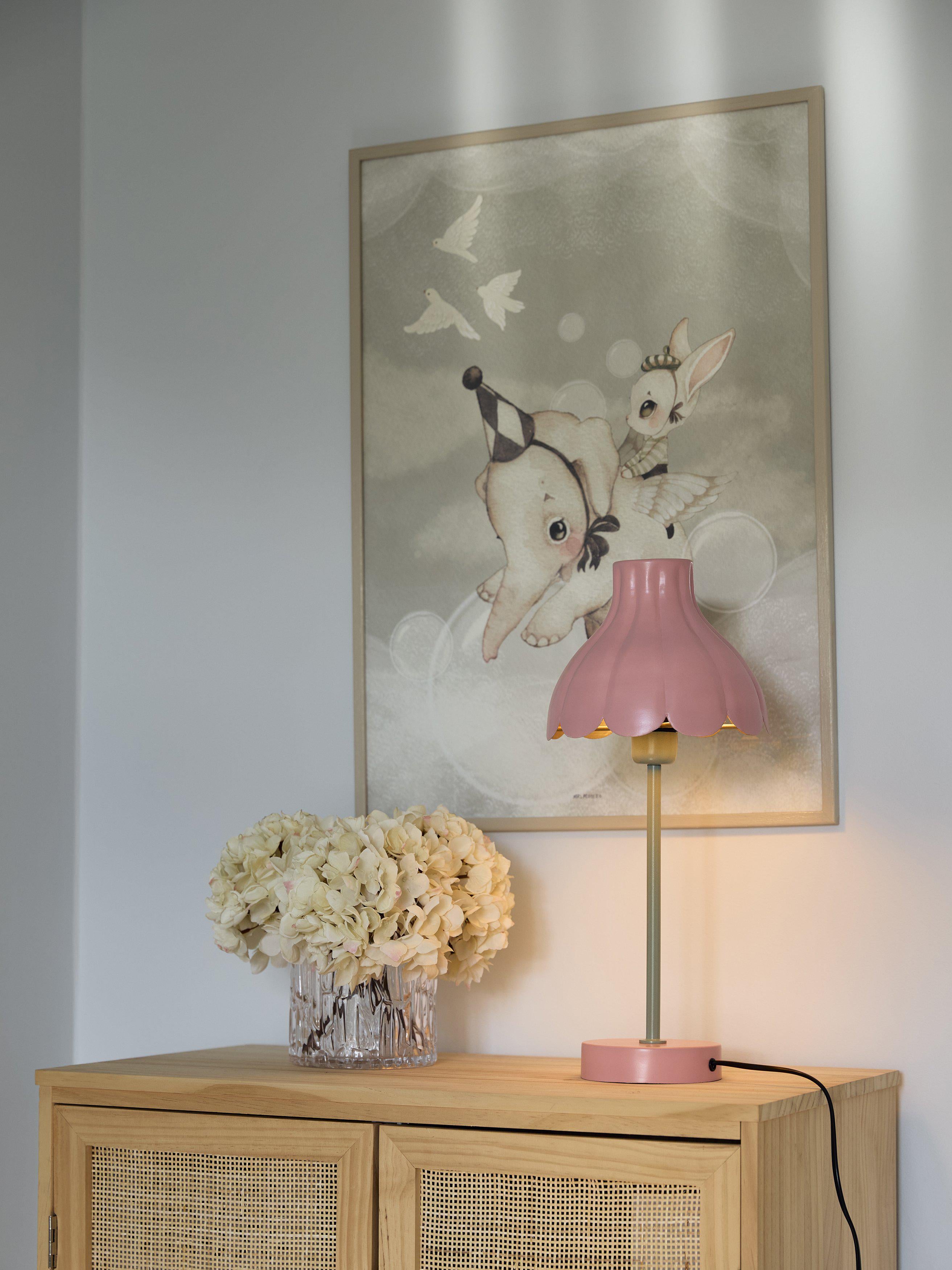 PR Home Wera bordslampa Rosa/grön 47cm