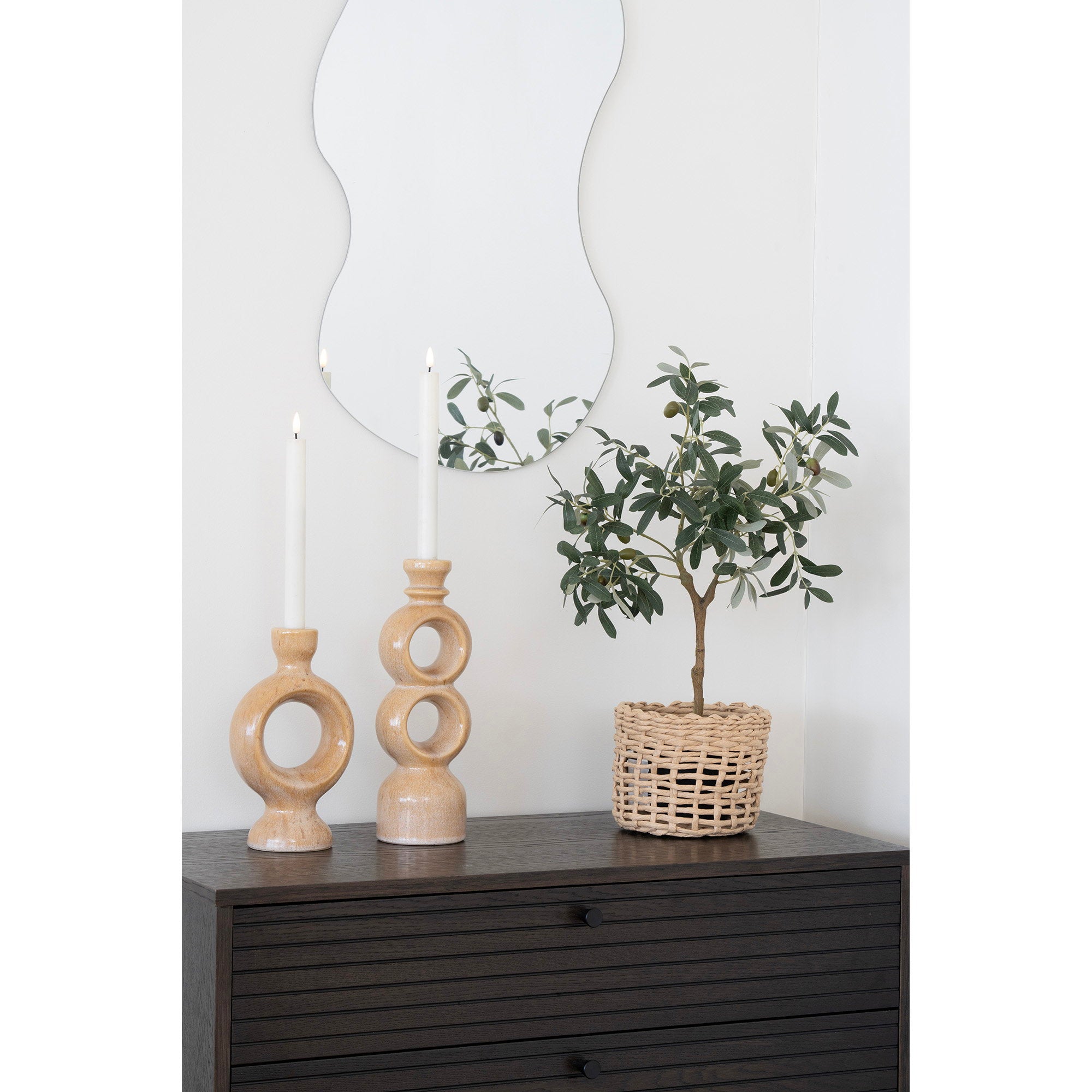 House Nordic Ljusstake Brun