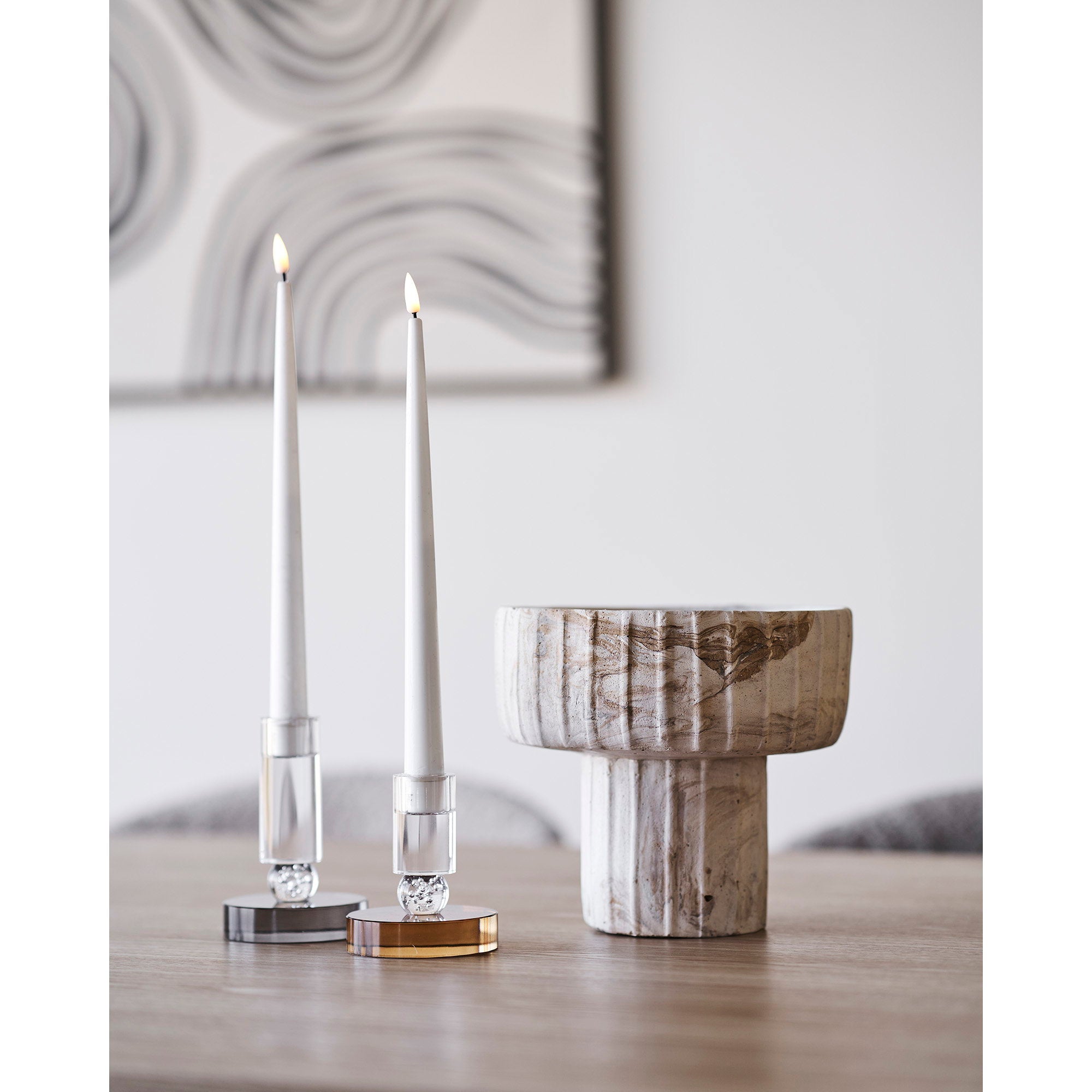 House Nordic Ljusstake Brun / Vit