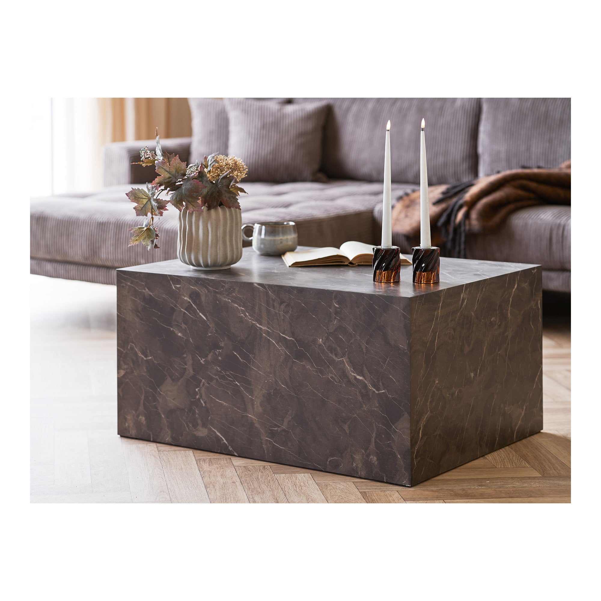 House Nordic Ljusstake Smoked Brun