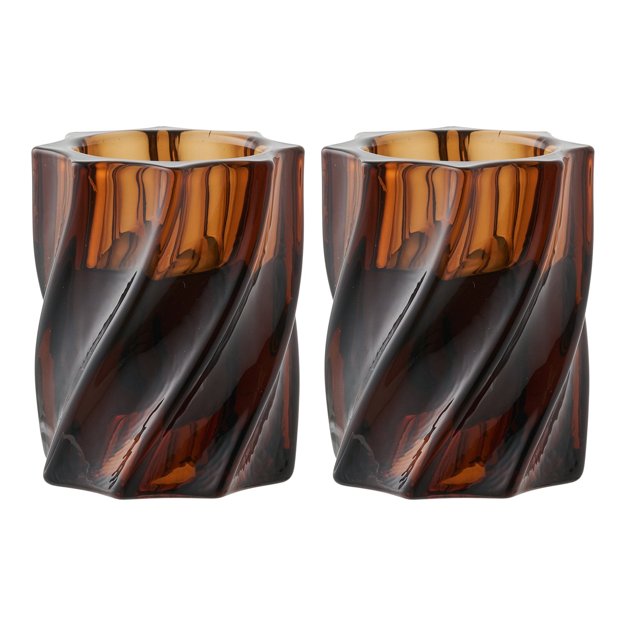 House Nordic Ljusstake Smoked Brun