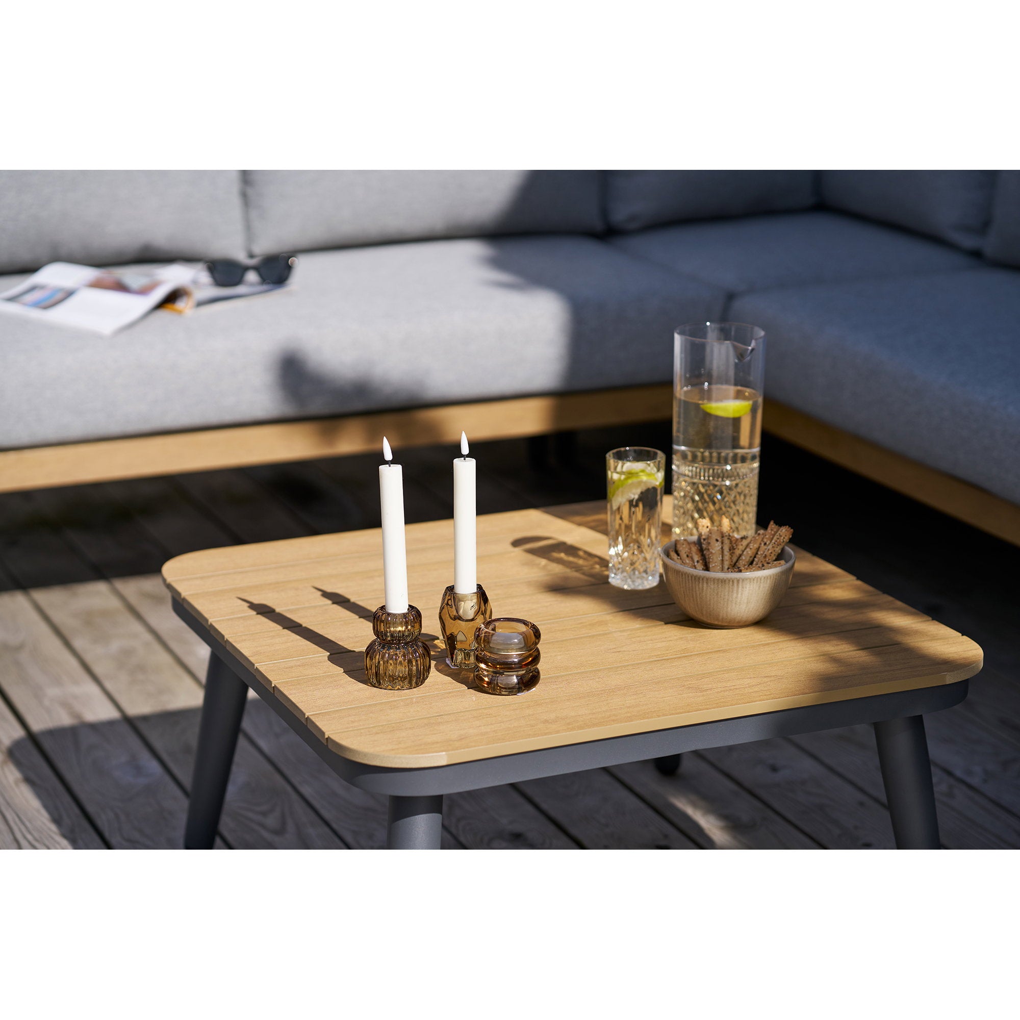 House Nordic Ljusstake Smoked Brun