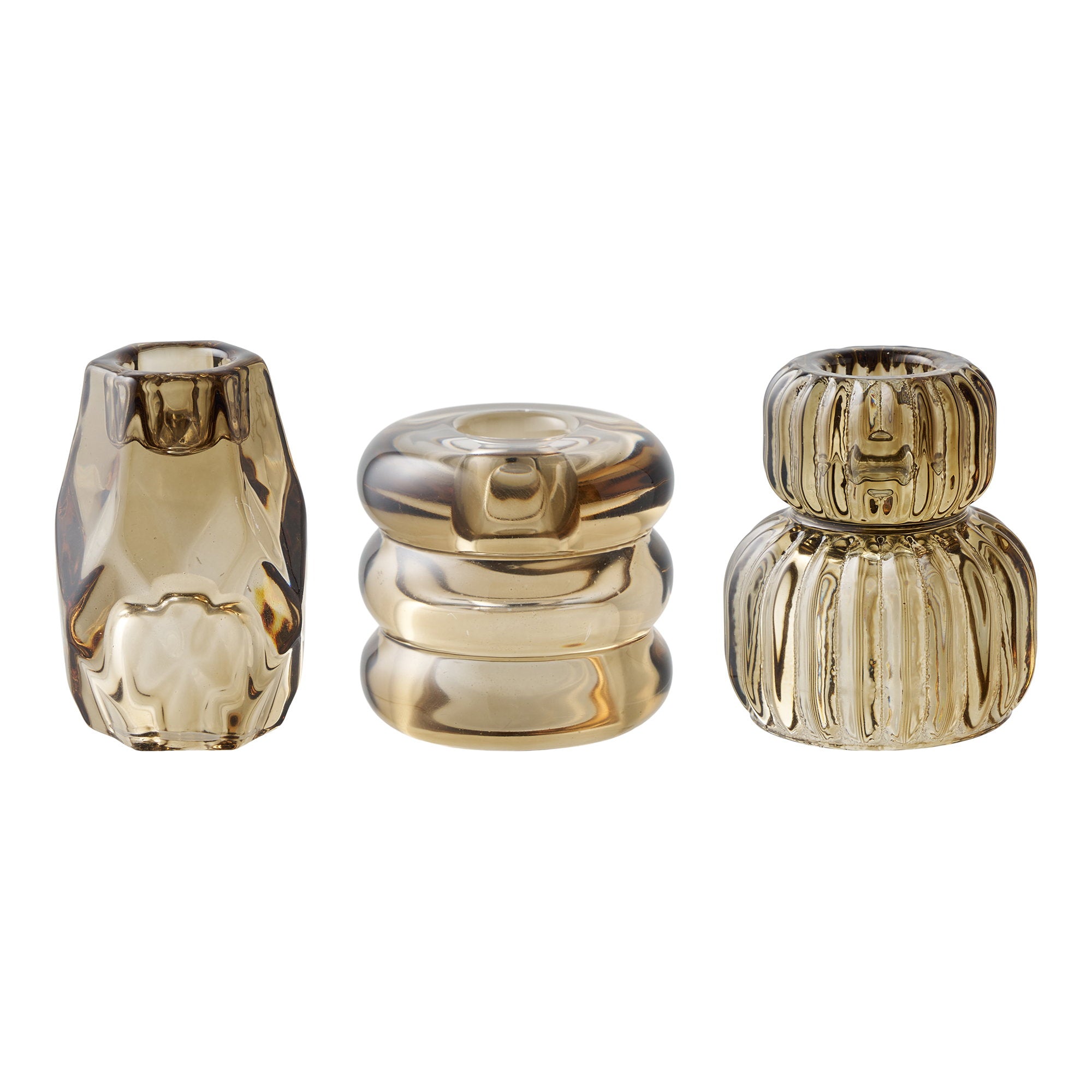 House Nordic Ljusstake Smoked Brun