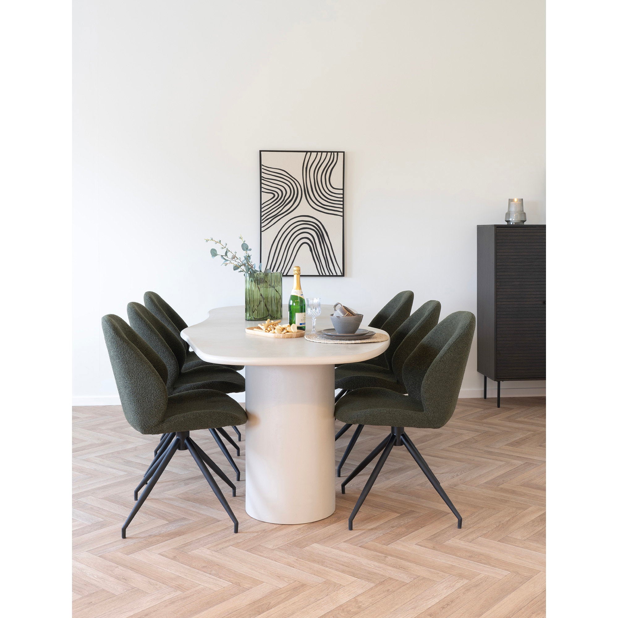 House Nordic Lipari Canvas Print Svart / Beige