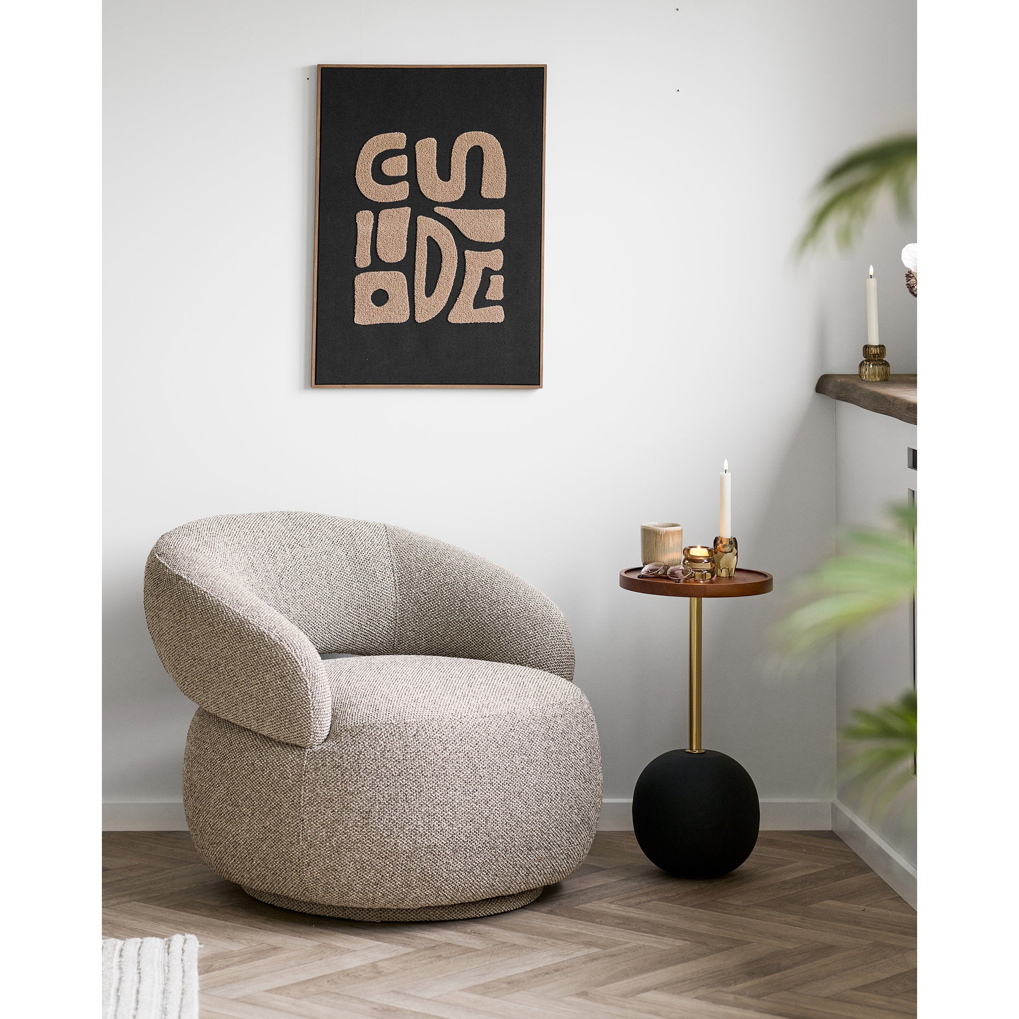 House Nordic Tine Tufted Wall Decoration Natur