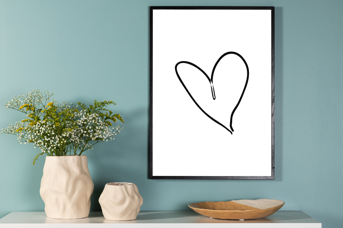 Venture Home Heart Posters 50x70 Vit