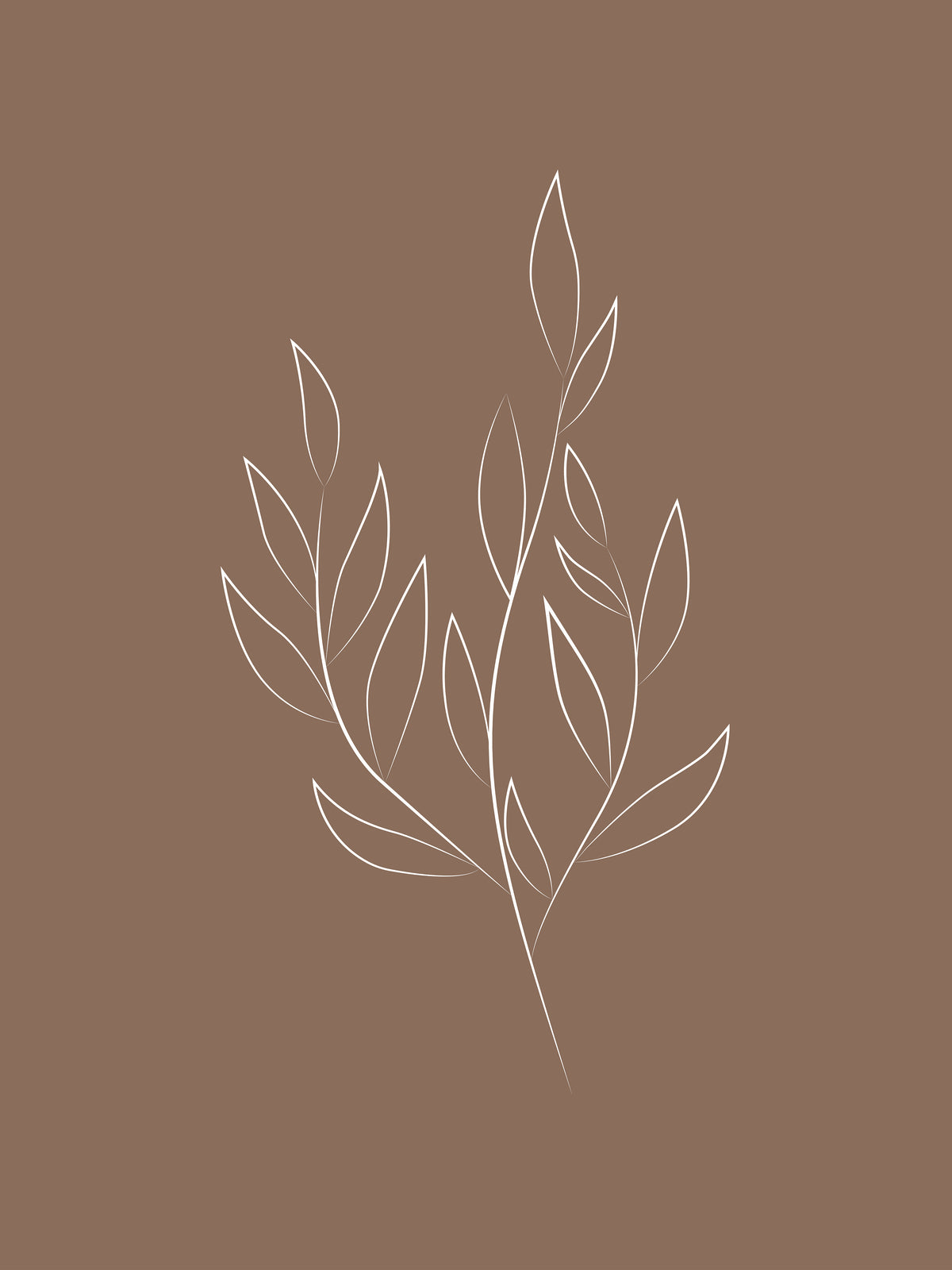 Venture Home Drawed leaf Posters 30x40 Brun