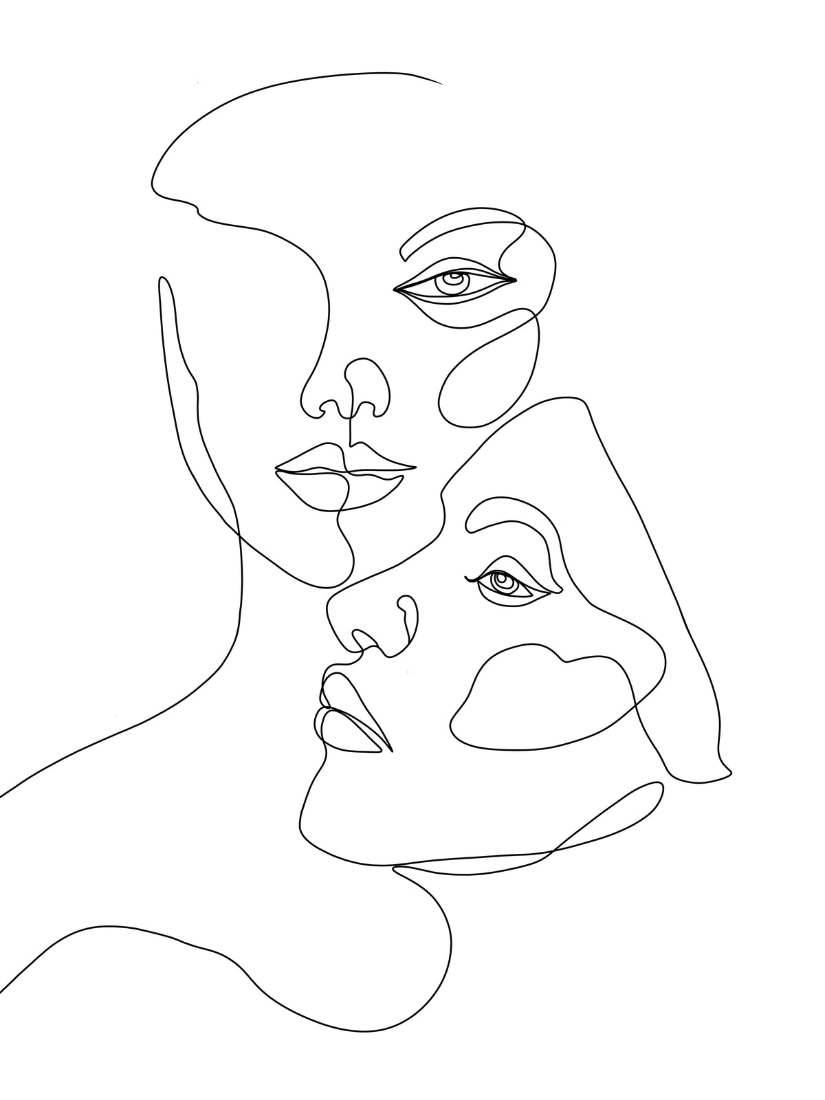 Venture Home Faces Posters 30x40 Vit