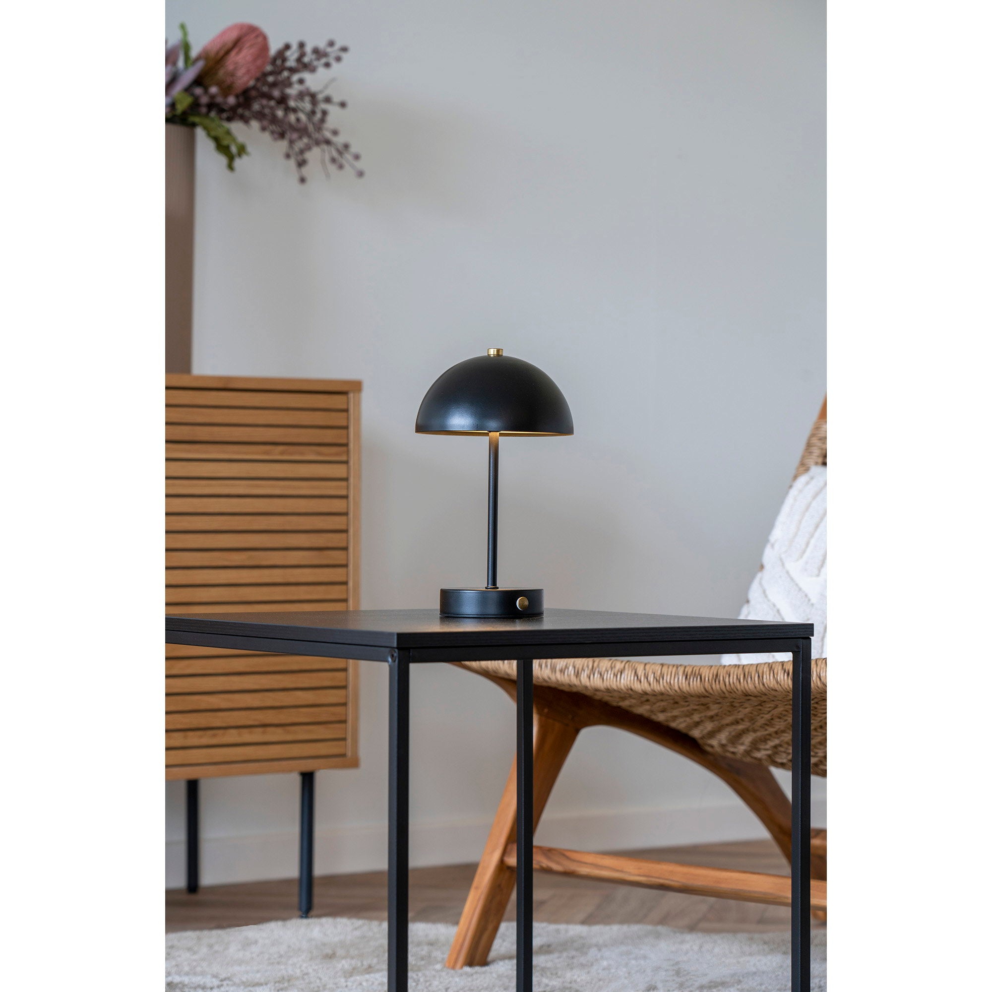 House Nordic Holt Bordslampa Svart