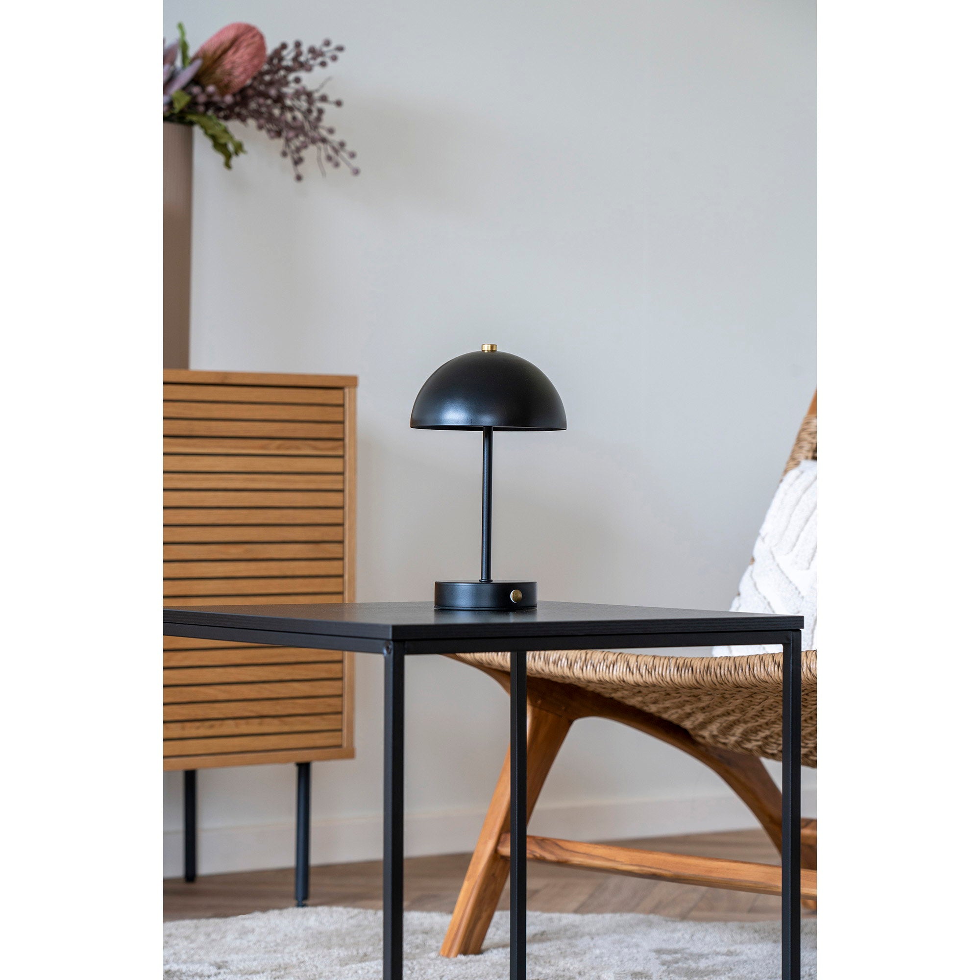 House Nordic Holt Bordslampa Svart