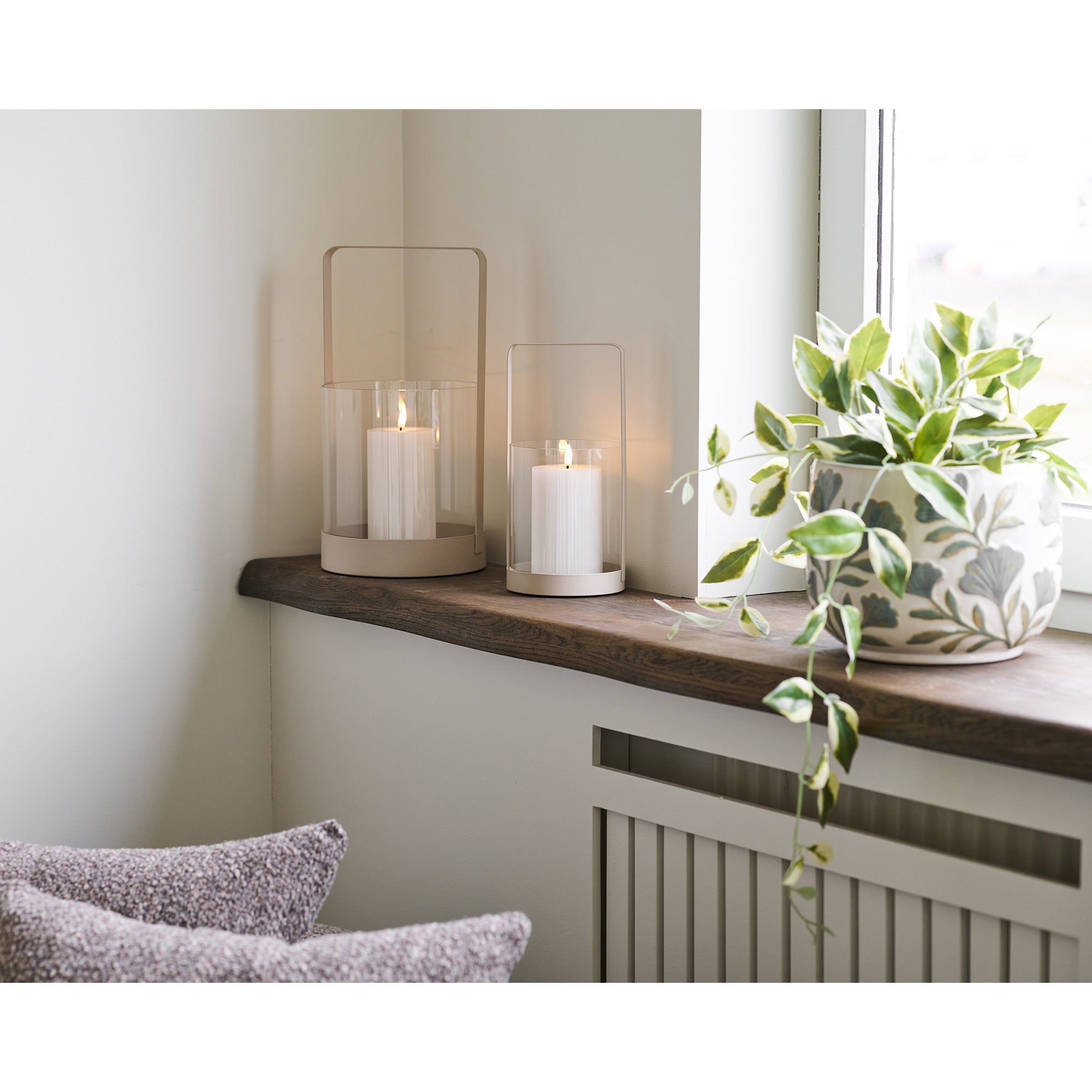 House Nordic Hurricane Ljusstake Beige