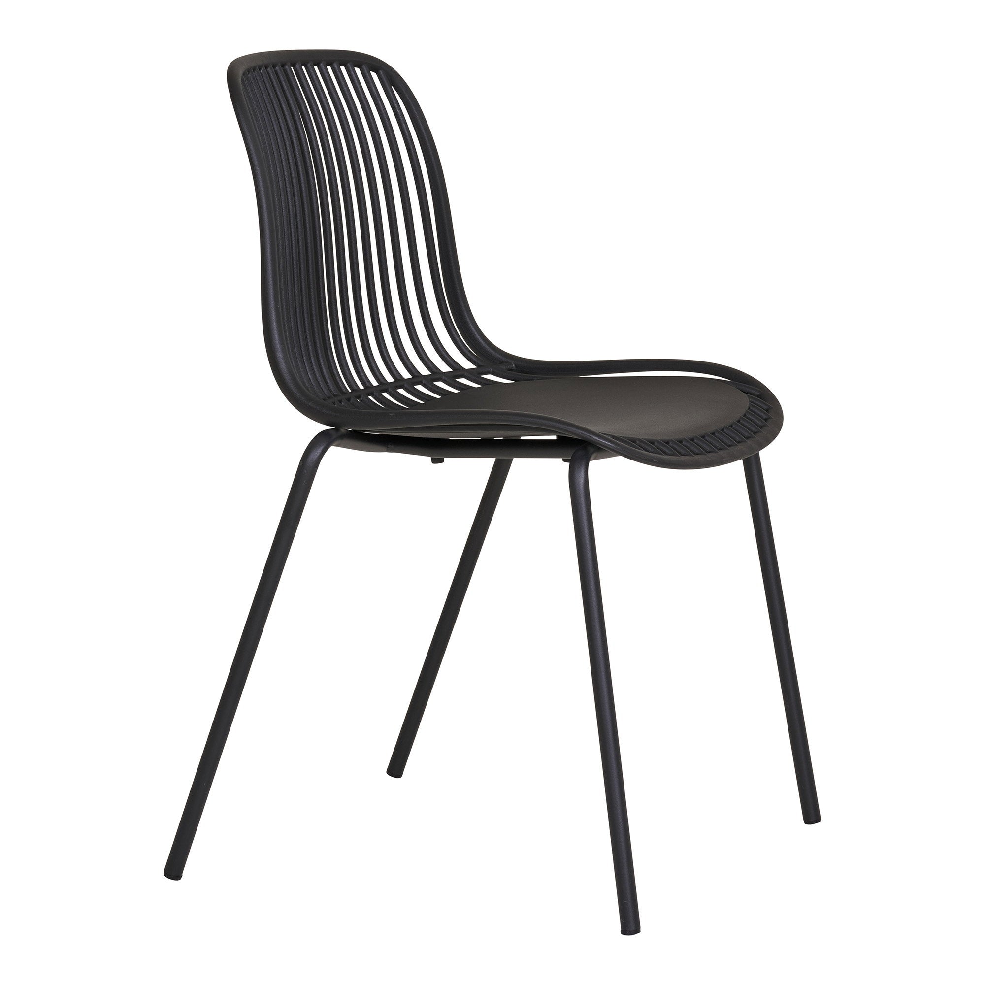 House Nordic Branson Matstol 4 pack Svart