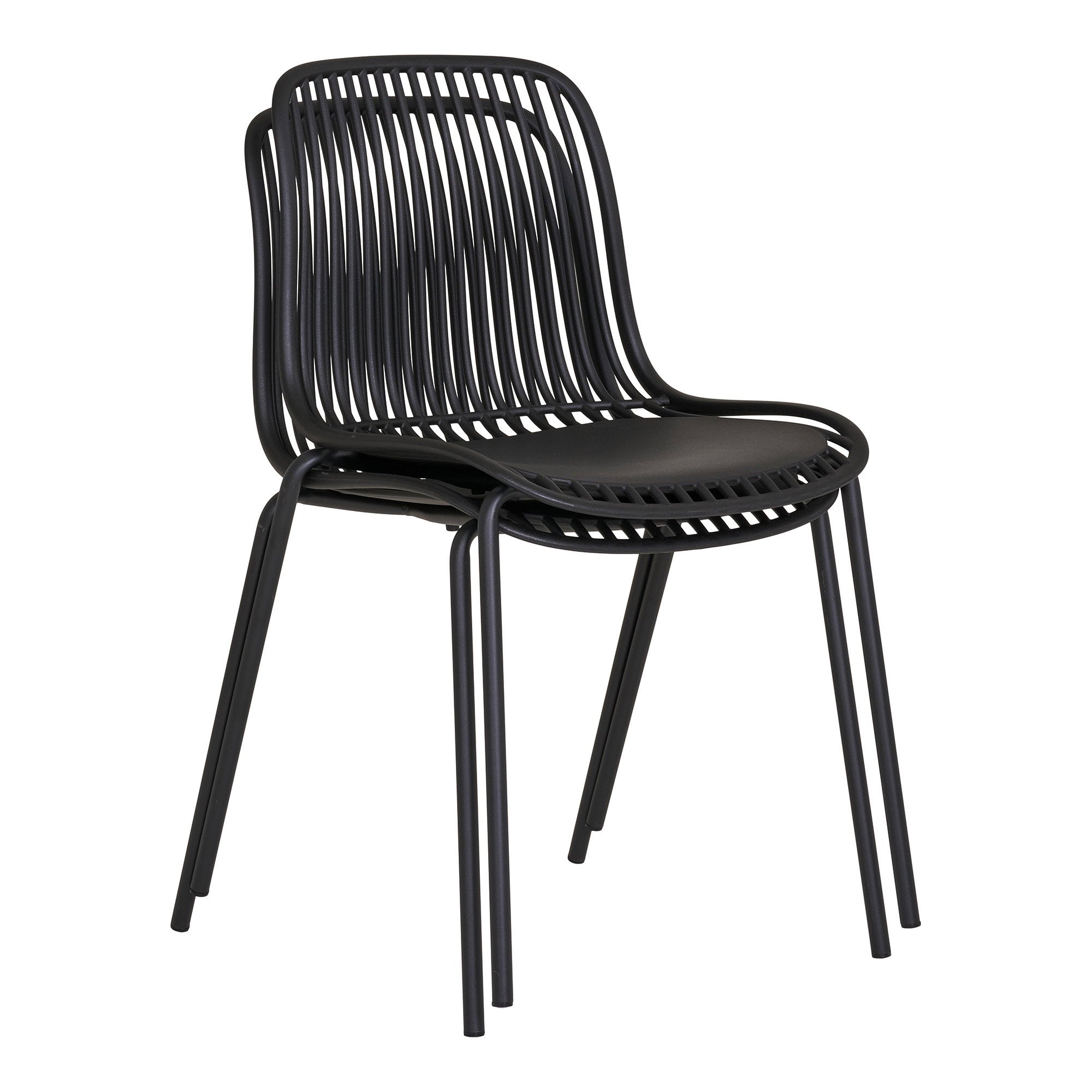 House Nordic Branson Matstol 4 pack Svart