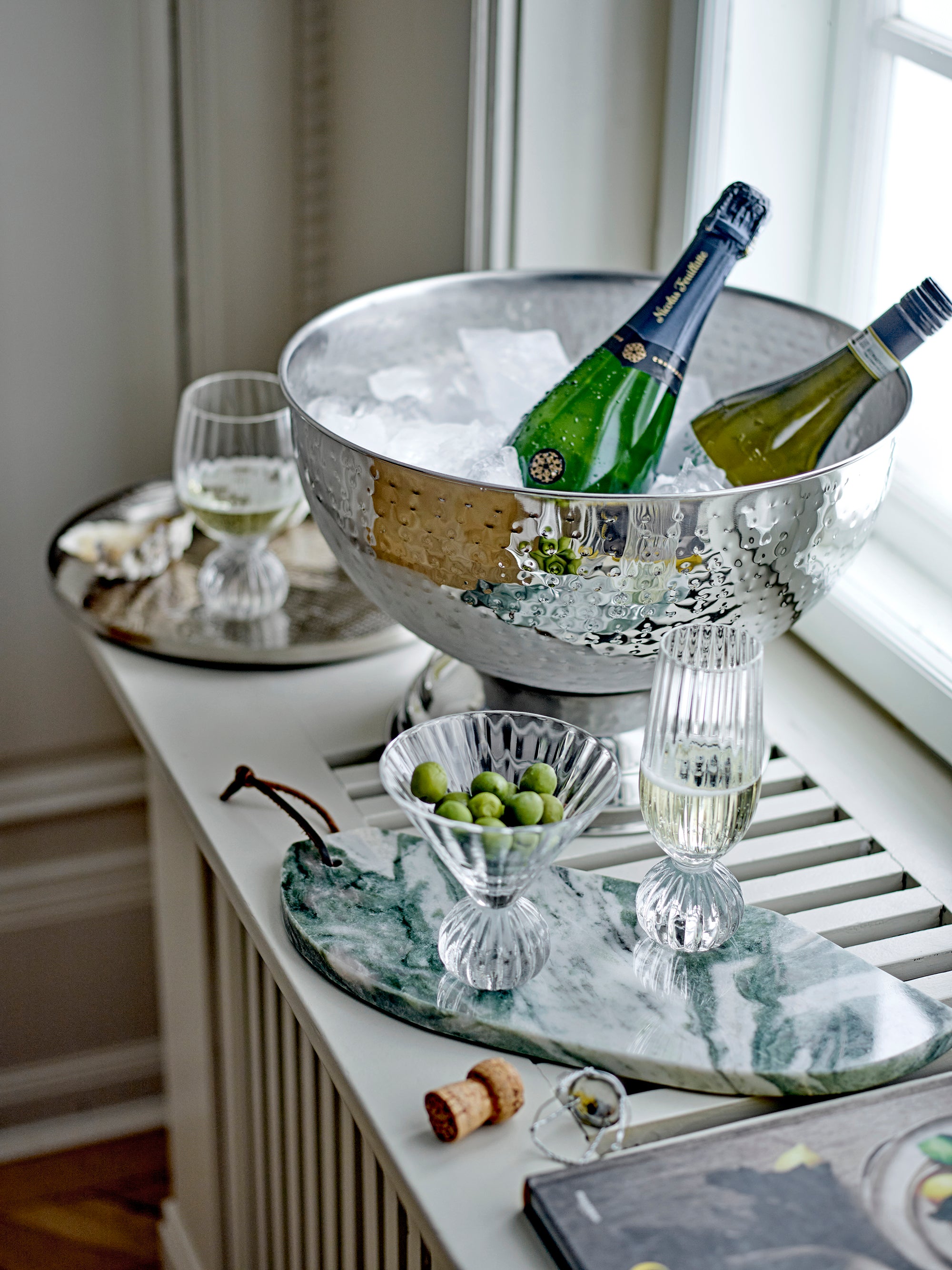 Bloomingville KALUKA Champagneskål, Silver, Rostfritt Stål