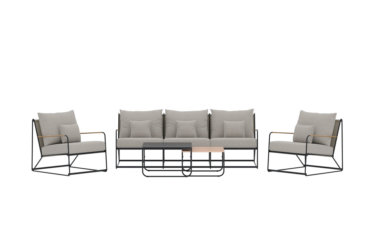 Venture Home Palazzo Lounge Set Svart Svart
