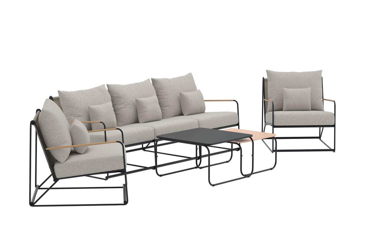 Venture Home Palazzo Lounge Set Svart Svart