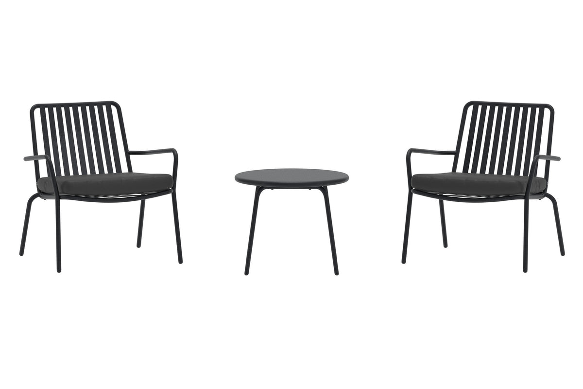 Venture Home Mykonos Lounge Set Svart
