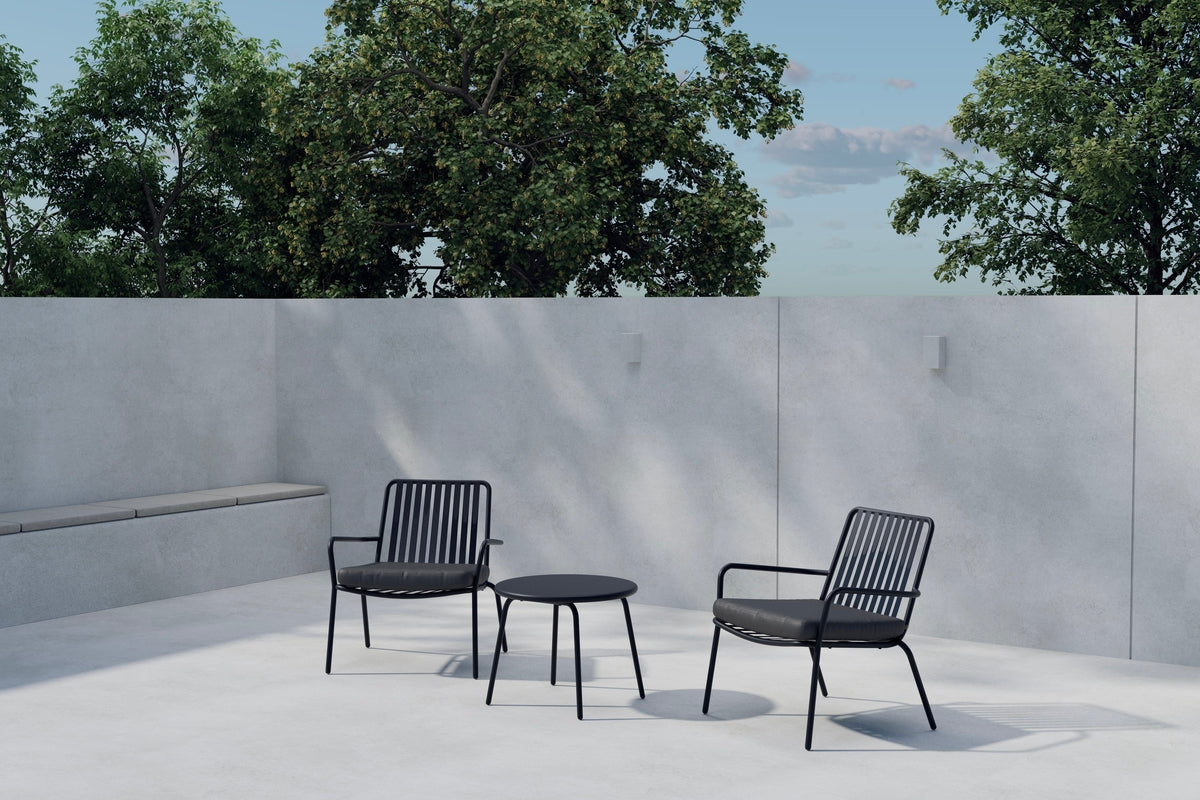 Venture Home Mykonos Lounge Set Svart