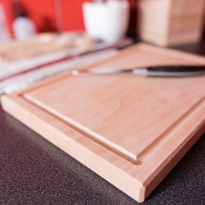 AT-line skärbräda 300x215x20mm i oljad bok med spår