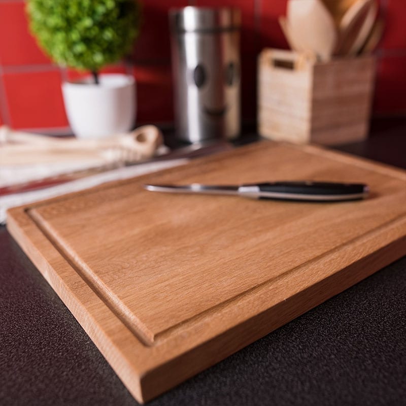 AT-line skärbräda 350x250x22mm i oljad ek med spår