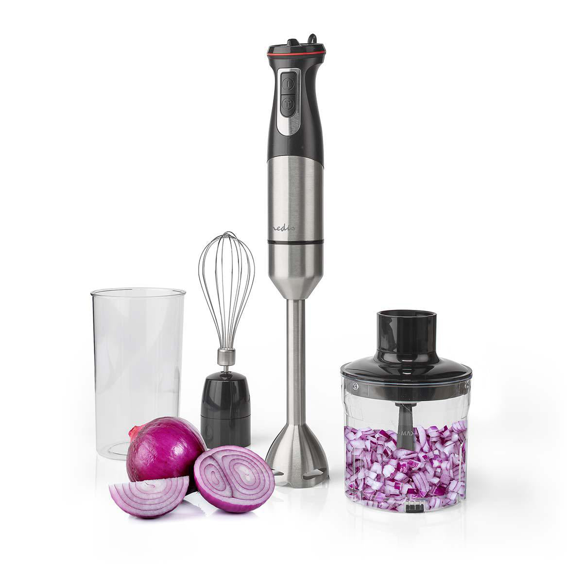 Nedis Stavmixer Aluminium / Svart