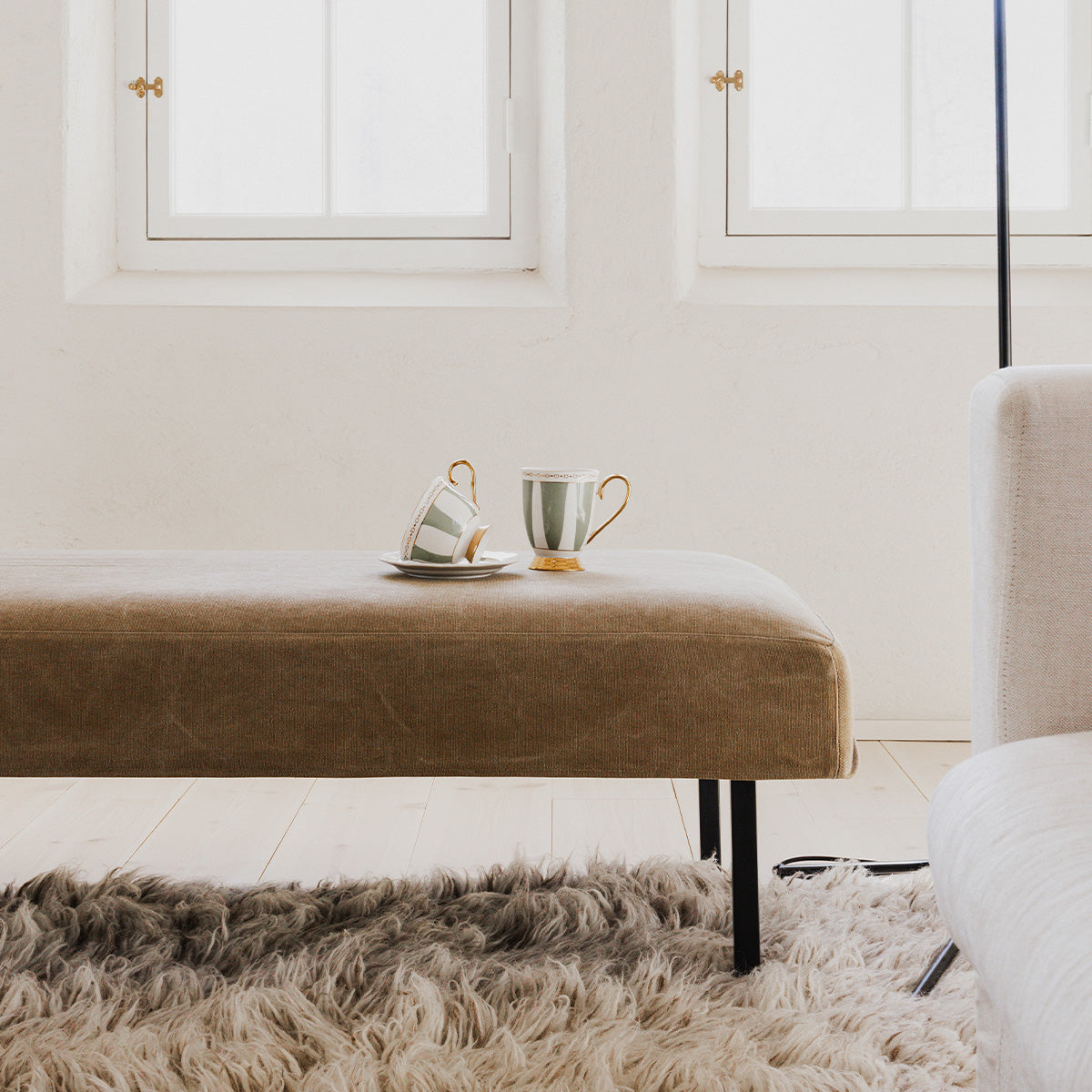 Hilke Collection Kopp med fat - Strisce Salvia