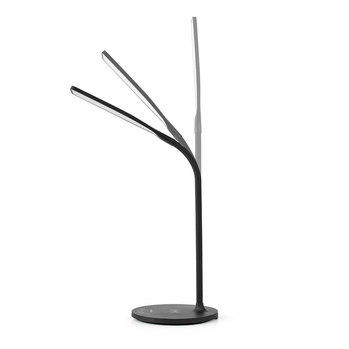 Nedis LED-lampa med trådlös laddare svart