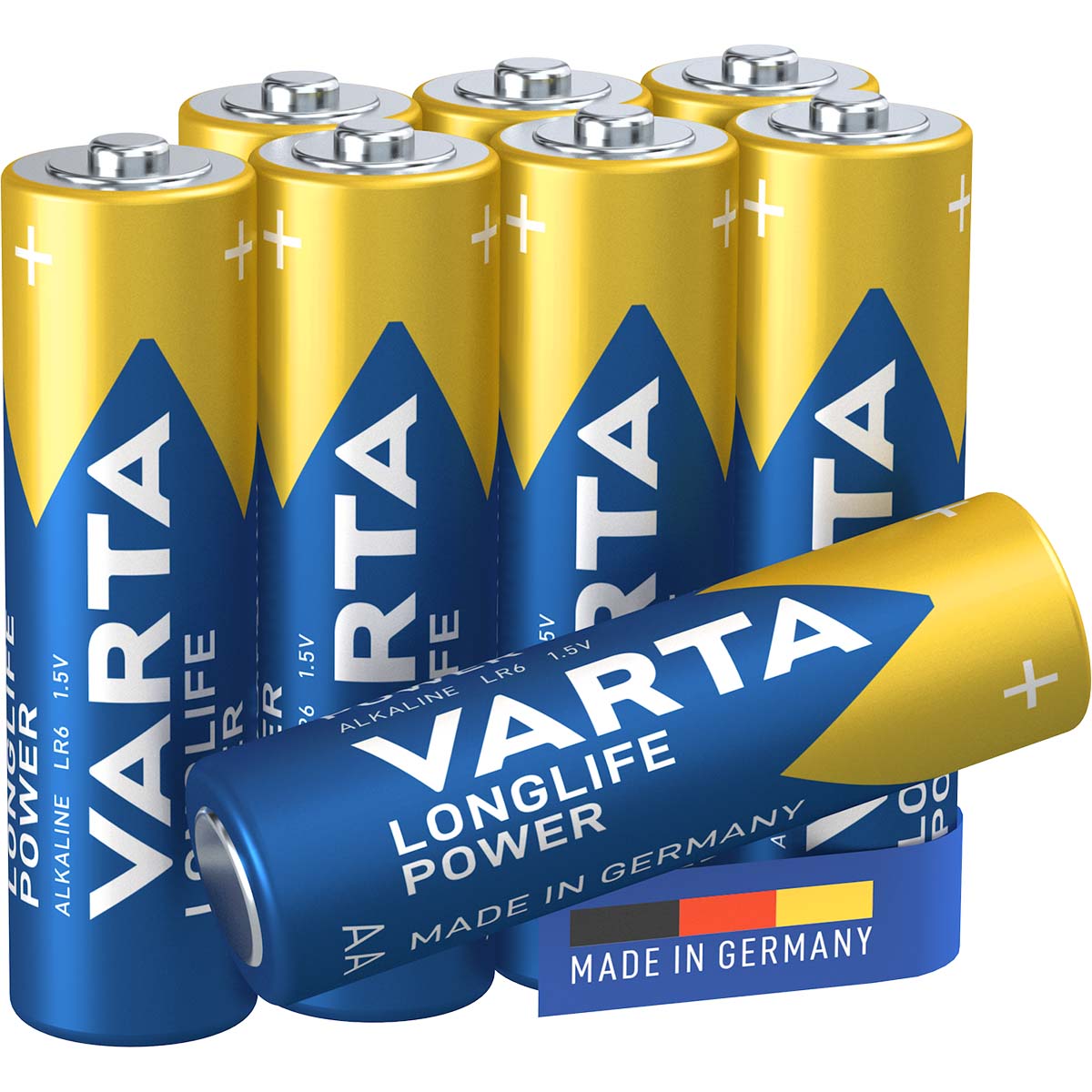 Varta Alkaliska Batterier AA 1.5 V High Energy 8-PR Blister