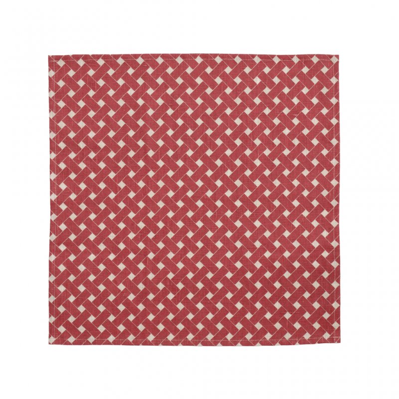 Almedahls Korg, servett, röd, 45x45cm (2- pack)