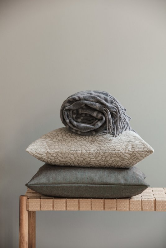 Almedahls Twist, kuddfodral, blå natur, 50x50cm