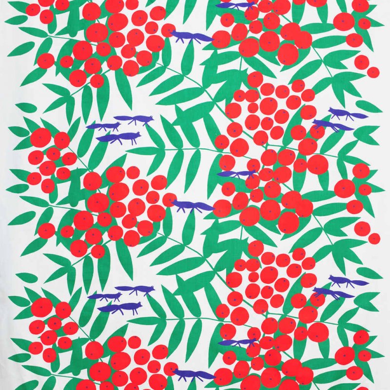 Almedahls Surt sa räven, vaxduk, 145x220cm, grön