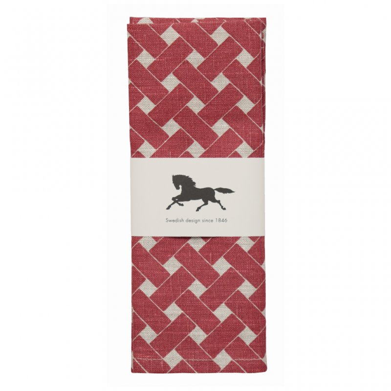 Almedahls Korg, bordstablett, röd, 45x34cm 2-pack