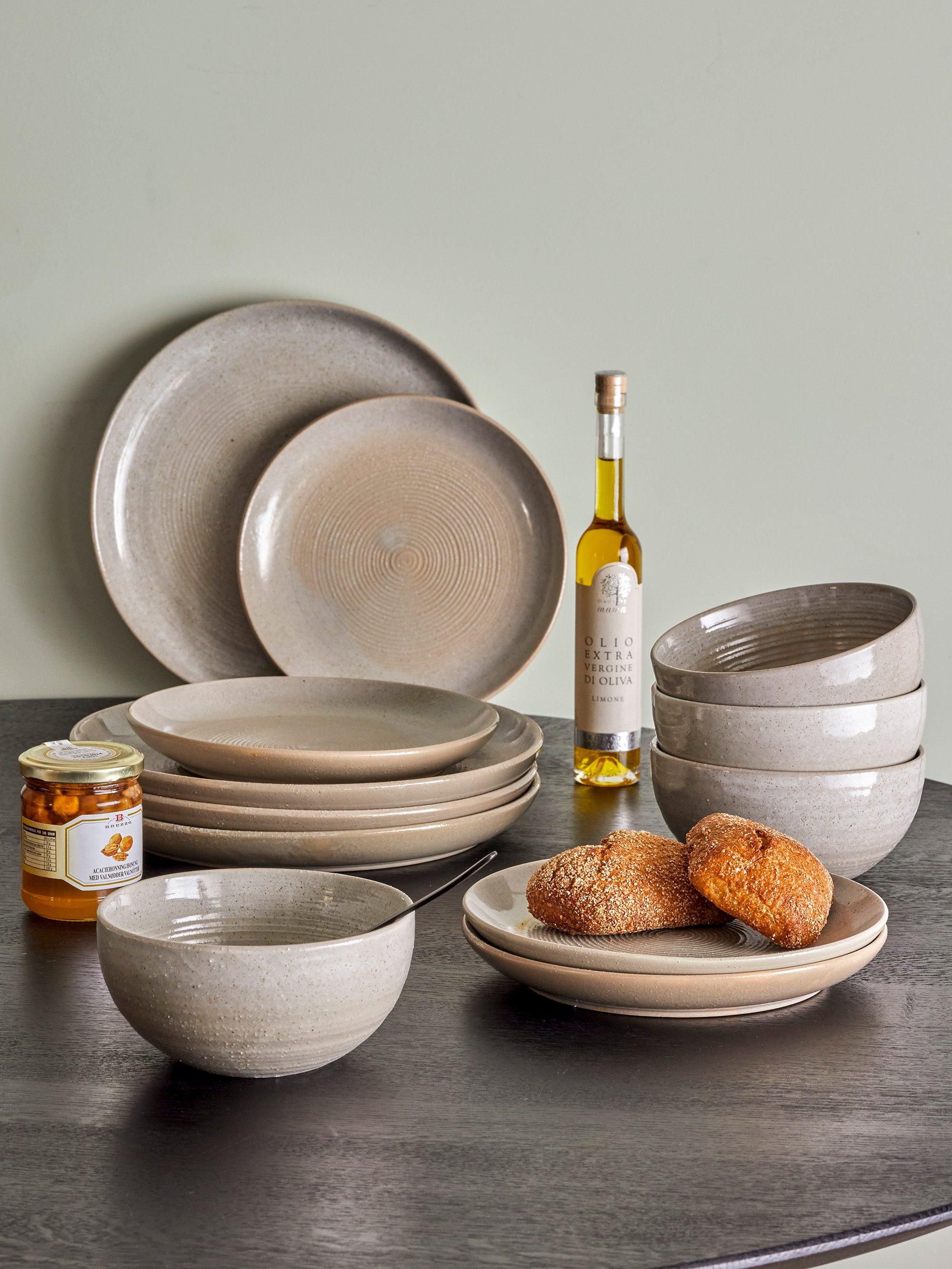 Bloomingville TAUPE Servisset, Grå, Stengods
