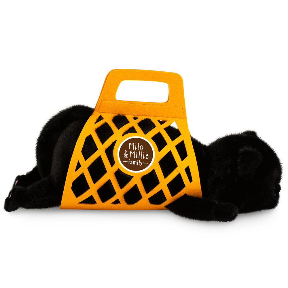 Orange Toys gosedjur toy, Milo&Millie, Milo the svart katt (56cm)