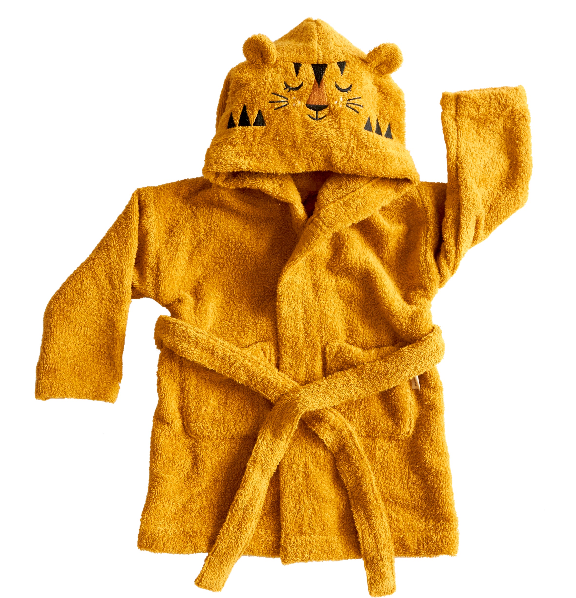 Roommate Bathrobe - TIGER, ochre (3-4 years)