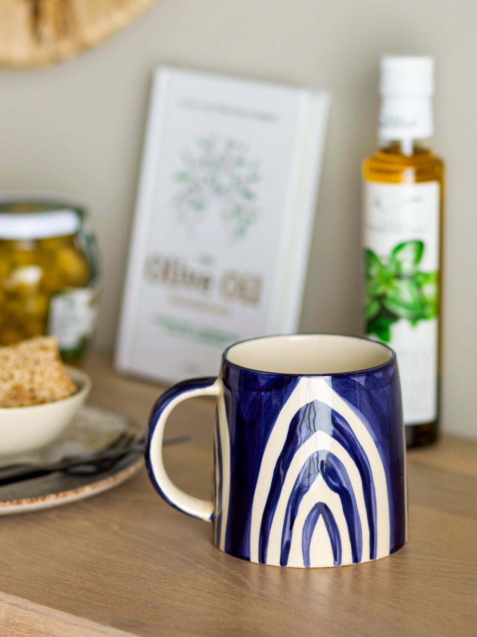 Bloomingville Shama Mugg, Blå, Stengods, 6-pack