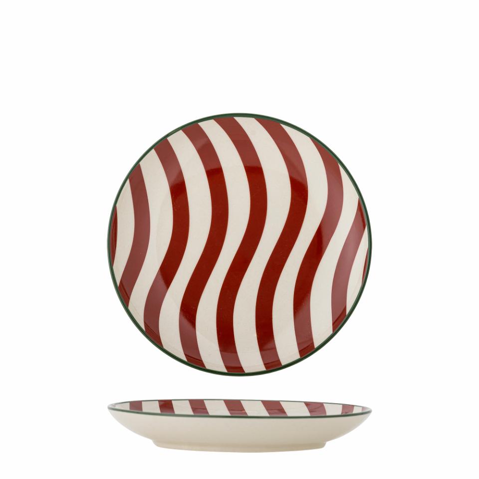 Bloomingville Jolly Tallrik, Röd, Stengods, 6-pack