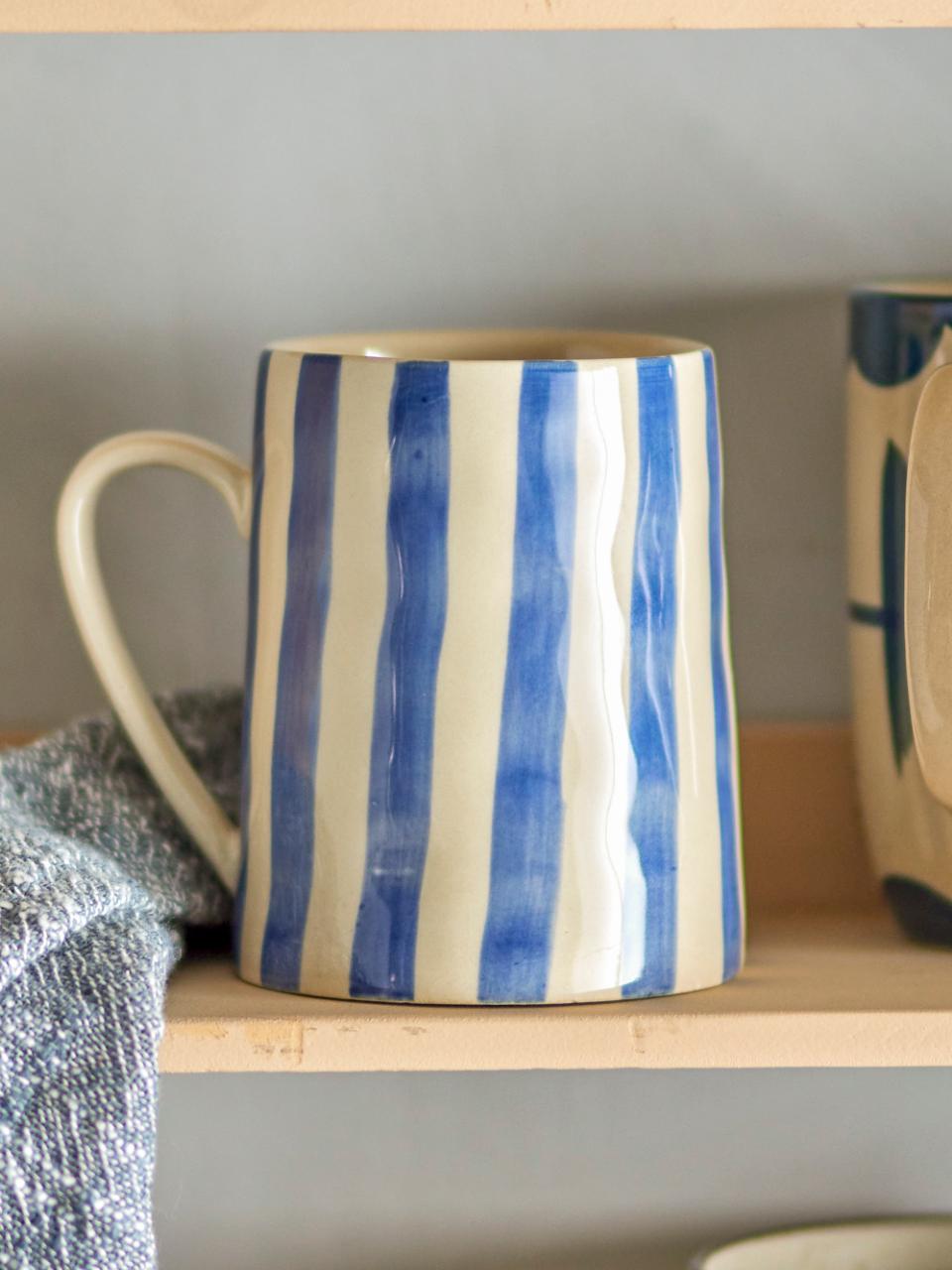 Creative Collection Begonia Mugg, Blå, Stengods, 6-pack